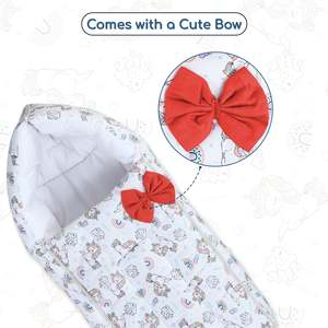 เปลนอนเด็ก Polka Tots ผ้าฝ้าย พร้อมโบว์ลายยูนิคอร์น สีขาว - Product Image 2