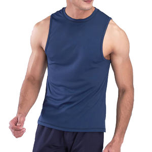 Débardeur de sport oversize en coton gaufré pour homme, haute qualité, style stringer, idéal pour la course et la gym - Product Image 4