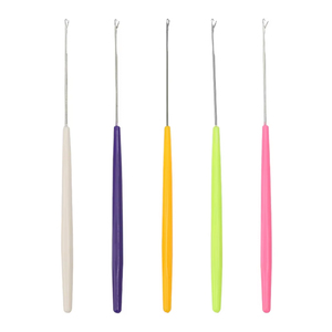 Multicolor Hair Extension Micro Ring Pulling <b>Needle</b> Latch Hook <b>Threader</b> Set Professional Salon Weaving Fitting Hardware - Product Image 1