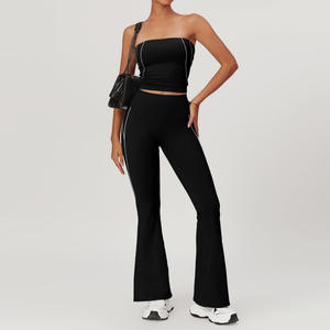 Conjuntos Deportivos Femeninos para Gimnasio, Ropa para Correr, Traje de Yoga, Leggings de Manga Larga, Conjuntos de Sujetador Deportivo, Diseño sin Costuras de Cintura Alta - Product Image 3