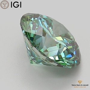 Diamante Redondo Cultivado en Laboratorio CVD de 2.00 Quilates con Certificado IGI, 8.07 mm, Color Verde Intenso, Claridad VVS2, Ideal para Anillos de Ensueño - Product Image 4