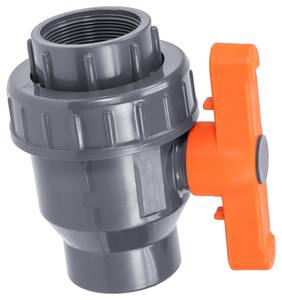 Válvula de Bola de Unión de UPVC de 1 Pulgada de la Mejor Calidad, Conexión Roscada, PTFE de Alta Temperatura para Tratamientos de Suministro de Agua Industrial - Product Image 2