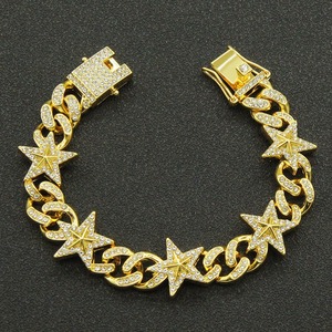 Most Selling Moissanite Hiphop Bracelet Jewelry Accessory for <b>Men</b> Women Wedding and Party Wear Available At Good Price - Product Image 4