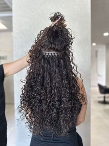 Extensiones de Cabello Humano Remy Indio Ondulado Profundo, Doble Trama, Hechas a Máquina, Puntas Completas, Teñidas en Negro Grisáceo Ombre - Product Image 3