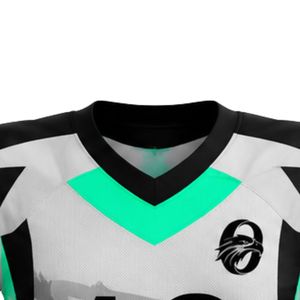 Maillot de football américain bleu sarcelle et noir à manches courtes, léger, pour le sport scolaire, les clubs et les jours de match - Product Image 3