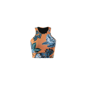 Sujetador deportivo Daniry para mujer, espalda cruzada, color naranja y azul, tirantes entrecruzados, soporte medio, transpirable, poliéster que absorbe el sudor - Product Image 2