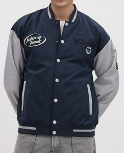 แจ็คเก็ตเบสบอลวาร์ซิตี้กันลมอุ่นๆ สำหรับฤดูหนาว ขายส่งแบบใหม่มาแรง  คอตั้ง  ใส่ได้ทั้งชายและหญิง  ระบายอากาศได้ดี  โลโก้ด้านหน้า - Product Image 1