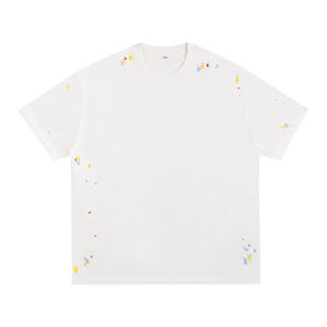 T-shirt de luxe en coton épais uni, unisexe, personnalisable avec logo, coupe oversize pour hommes et femmes – Meilleure vente - Product Image 5