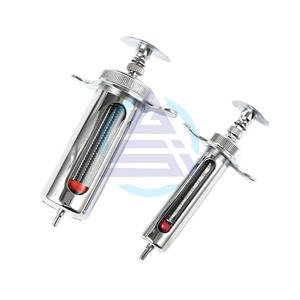 Seringue réutilisable en acier inoxydable, seringue hypodermique vétérinaire pour animaux, seringue pour porcs, bovins, moutons, injecteur, outils vétérinaires, fournitures agricoles - Product Image 1