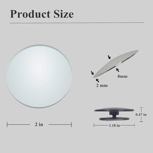 2 Specchietti Retrovisori Laterali Convessi HD da 2 Pollici con Angolo di Visione a 360 Gradi e Alloggiamento in ABS per Auto e SUV - Product Image 3