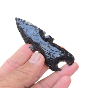 Punta de flecha de obsidiana roja de 10 pulgadas, hoja de cristal hecha a mano con mango de madera, daga ritual, decoración espiritual para altar, regalo para coleccionistas. - Product Image 1