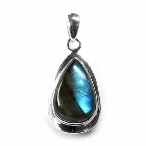 Admirable Pear Shape <b>Labradorite</b> Gemstone 925 Sterling Silver <b>Pendants</b>, Online Silver Jewelry, Fresh Silver Jewelry - Product Image 2