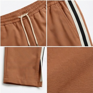 Pantalones Deportivos de Hombre, Ligeros, Transpirables, de Pierna Ancha, con Cierre Lateral, Cintura Elástica, Diseño de Parches Apilados - Product Image 4