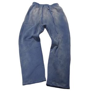 2026 <b>Wholesale</b> Sun Faded Washed <b>Flared</b> Pants Oversized Wide Leg Pants Heavy Baggy Acid Wash Vintage Men <b>Sweatpants</b> - Product Image 1