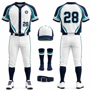 Conjunto de Uniforme de Béisbol Ligero para Hombre, Jersey y Pantalones Deportivos Personalizados, Tela que Absorbe la Humedad para Deportes y Competencia - Product Image 1