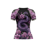 Rashguard de compression à manches courtes pour femme, sublimé, protection UPF50+, idéal pour l'entraînement BJJ - Meilleure vente