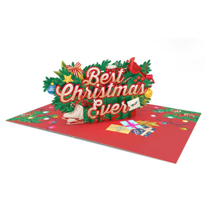 Carte de vœux 3D pop-up artisanale en gros « Meilleur Noël de tous les temps » avec enveloppe, carte de vœux artisanale pour Noël - Product Image 1