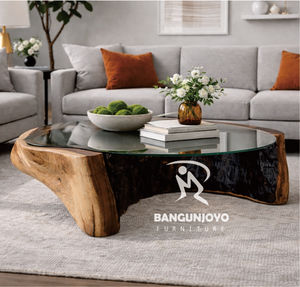 <b>Solid</b> <b>Wood</b> Handmade Convertible Extendable Multifunction Modern Coffee <b>Table</b> with Top Glass for Living Room - Product Image 4