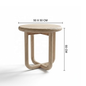 Table d'appoint de style industriel en bois massif pour salon, restaurants, hôtels, bar, villa et chambre à coucher - Product Image 1