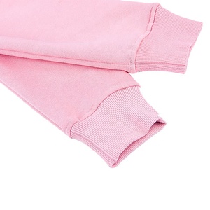 <b>Women's</b> <b>Pink</b> Hooded Pullover Sweatshirt Solid Color Cotton Knitted Breathable Regular Fit With Pockets Autumn Wear - Product Image 5