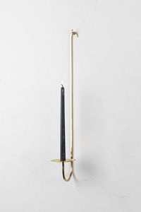 Minimalistic Iron <b>Black</b> Metal Wall-mounted Taper Candle Holder Matte Finish Home Decoration Durable Handmade for Home Hotel - Product Image 3