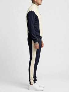 Ensemble de survêtement pour homme Oneten Apparels, couleur marine, blocs de couleurs, sweat-shirt à demi-zip et pantalon de jogging - Product Image 3