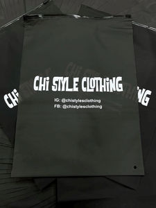 <span class=keywords><strong>Bolsas</strong></span> de Plástico con Cierre Deslizante, Impresión Personalizada, Color Negro Mate Esmerilado, Impermeables, para Ropa <span class=keywords><strong>Shein</strong></span> - Product Image 4