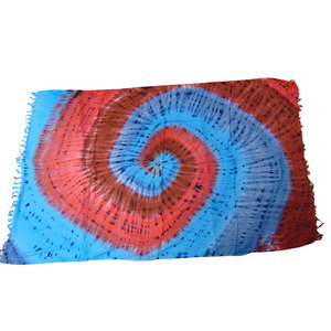 Tie Dye Psychedelic Art <b>Sarong</b> Bohemian Cotton Viscose Rayon Women's Pareo Customized Design Beach Cover Summer Traditional - Product Image 1
