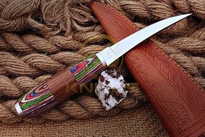 Professional Fillet <b>Knife</b> Colorful Pukka Wood <b>Handle</b> Fish Cleaning <b>Knife</b> OEM ODM - Product Image 3
