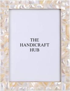 Marco de fotos de incrustaciones de nácar de primera calidad, marco floral hecho a mano de MDF y resina, marco de fotos de nácar a precio de fábrica al por mayor. - Product Image 4