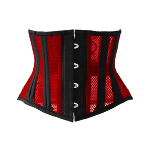 OEM Service New Style Women Mesh Corset High Quality Eco-Friendly Firm Control Solid Color for Adult Waist Cinchers Hook-and-Eye - Product Image 4