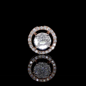 Colgante de Diamante de Corte Brillante Solitario Cultivado en Laboratorio de Lujo |   Anillo Halo con Certificación IGI, Chapado en Rodio, Regalo para Mujer, Uso Diario en la Oficina - Product Image 1