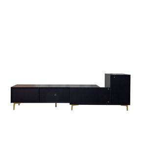 Mobile TV Rettangolare Estensibile in Legno, Centro Intrattenimento per Soggiorno e Camera da Letto, Console Multimediale - Product Image 6