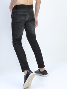 Jean en denim décontracté pour homme, coupe ample, éco-responsable, jambe large, déchiré, logo personnalisé, vente en gros, haute qualité - Product Image 4