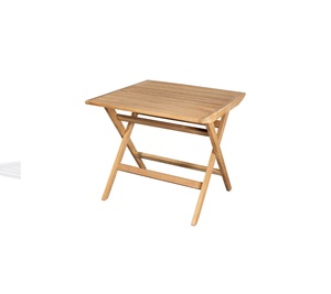 Table à manger carrée en bois pliable moderne, imperméable et écologique, design minimaliste, mobilier de patio extérieur pour usage domestique - Product Image 1