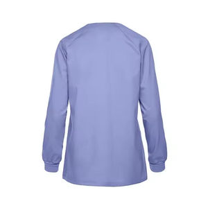 Blouses médicales extensibles tendance pour femmes, col rond, manches longues, en tissu doux, vente en gros - Product Image 3
