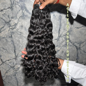 Extensiones de Cabello Remy con Doble Trama, Texturas Rizadas Indias, Colección de Cabello Virgen de Templo, Todos los Colores - Product Image 1
