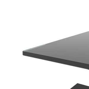 Tavolo da caffè in vetro nero rettangolare moderno tavolini laterali centrali trasparenti per soggiorno mobili essenziali - Product Image 5