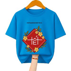 Camiseta de Hombre Casual, Corte Regular, Manga Corta, 65% Algodón + 35% Elastano, Cuello Redondo, Diseño Gráfico Impreso, Ecológica, Vietnamita - Product Image 1