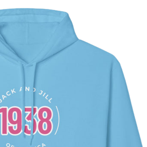 Pink Graphic <b>Light</b> Blue Hoodie <b>Circle</b> Embroidered Fleece Pullover Sweatshirt Long Sleeve Unisex Casual Winter Fashion Apparel - Product Image 4