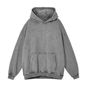 Sudadera con capucha personalizada para hombre, estilo vintage, desgastada, con efecto lavado ácido, salpicaduras de pintura y descolorida por el sol, de forro polar para invierno, estilo streetwear. - Product Image 1