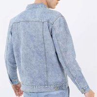 Blouson Bomber en Jean Délavé pour Homme Coupe-Vent 100% Coton Fermeture Éclair Gris Vintage Décontracté Streetwear Vêtement d'extérieur