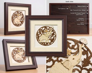 <b>Elephant</b> Premium Natural <b>Decorative</b> Wood Veneer Sheet Modern Design Wall Mounted Multifunction Storage Furniture Interior Design - Product Image 5