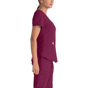 Uniformes Médicos Personalizados con Cuello Alto, Conjuntos de Pantalones Cargo para Enfermería, Corte Clásico Unisex, Servicio OEM, Tela de Punto Cómoda - Product Image 3