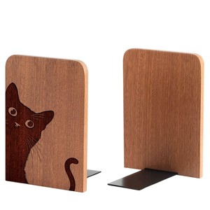 Handcrafted Teak Wood Animal Shaped <b>Bookends</b> | Wholesale B2B - Product Image 1
