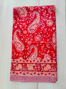 Indian Handmade Colorful Hand Block Print Cotton Scarf <b>Wrap</b> <b>Sarong</b> for Women Wholesale Supplier Custom Printed - Product Image 3