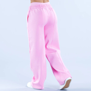 Premium Light Rose Pink Women's Revive Regular Fit Straight Joggers Fleece 100% Cotton Winter Drawstring Closure Sweatpants - Product Image 5