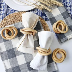 Juego de Servilleteros Decorativos de Madera, Accesorios de Mesa Rústicos Hechos a Mano para Decoración de Banquetes, Hoteles y Restaurantes - Product Image 5