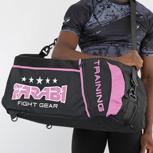 Bolsa de Deporte Personalizada al por Mayor con Logotipo, Negra y Rosa, para Entrenamiento de MMA, Gran Capacidad, Mochila de Viaje Deportiva, Correas Ajustables FARABI - Product Image 5