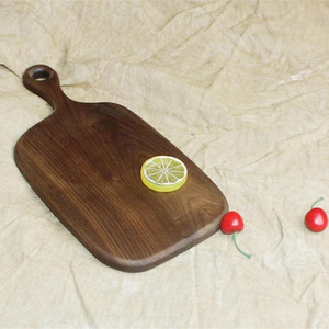 Planche à découper en noyer FAIZA CRAFT, plateau en bois, support pour couteau, épaisseur 2 cm, passe au lave-vaisselle, forme irrégulière, pour steak, pizza, hachage FC-4914 - Product Image 6